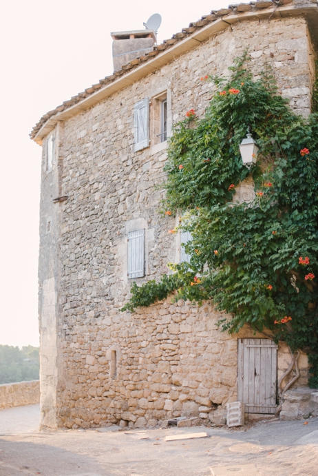 house covered in blooming bush in Menerbes Provence