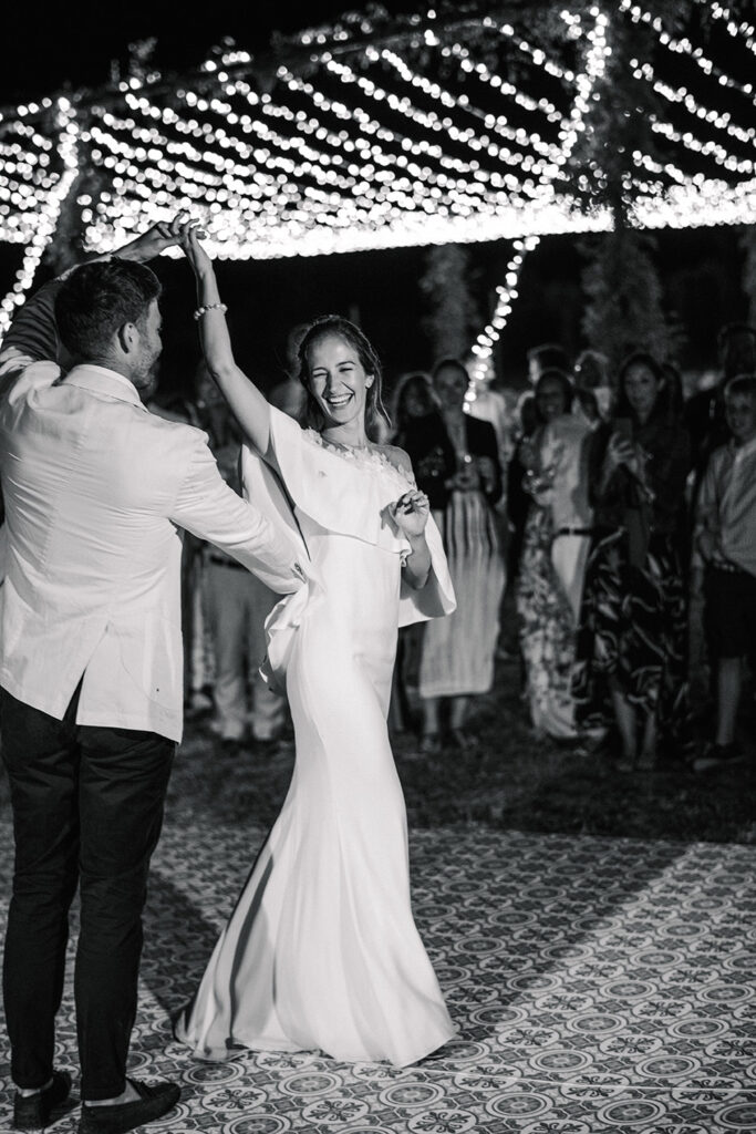 Happy Couple First Dance at Wedding in Mallorca
