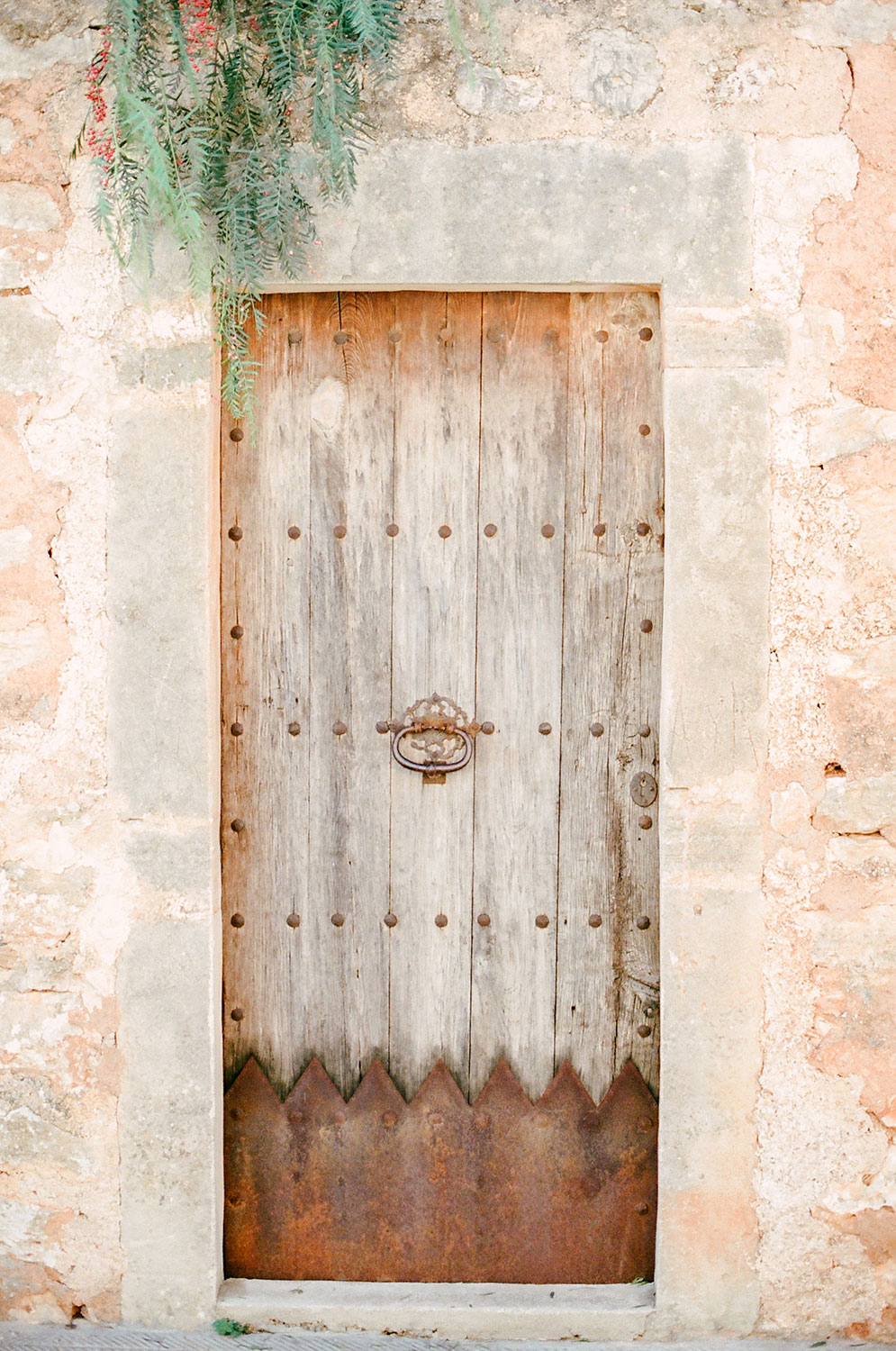 old wooden door in Mallorca